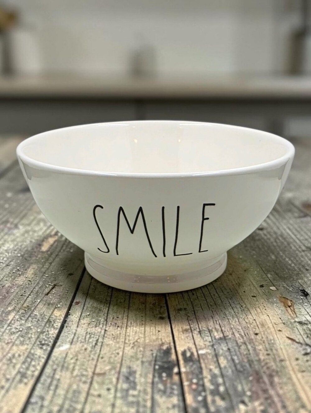 Magenta Rae Dunn SMILE All Purpose Bowl Artisan Collection Glazed Ceramic
